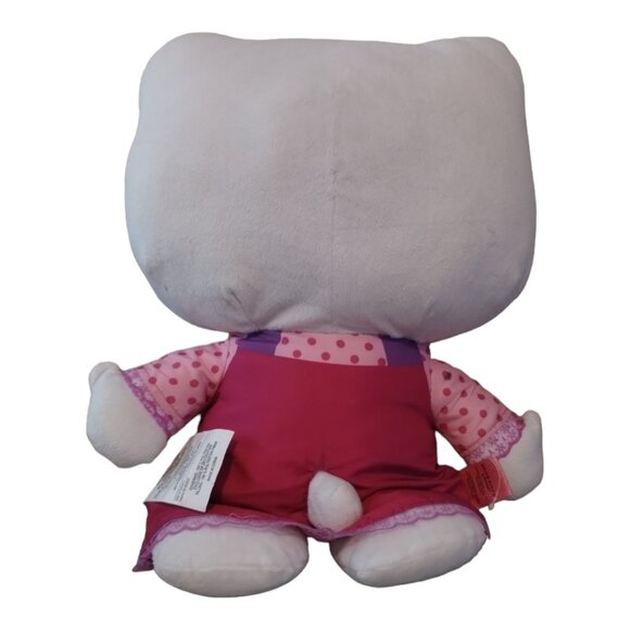 Sanrio Hello Kitty Plush Collectible Stuffed Toy W/ Pink Polka Dot Dress 18" - Picture 2 of 3